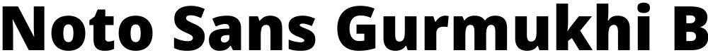 Noto Sans Gurmukhi Black