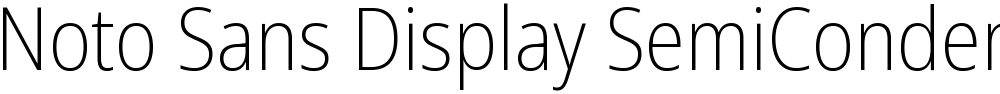 Noto Sans Display SemiCondensed ExtraLight