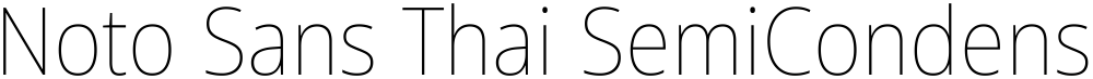 Noto Sans Thai SemiCondensed Thin