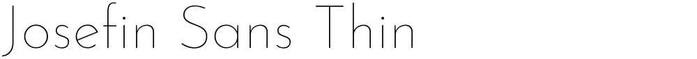 Josefin Sans Thin