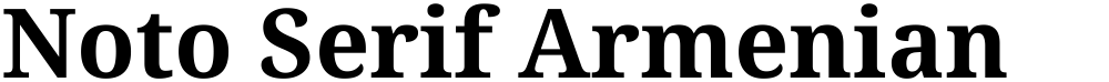 Noto Serif Armenian