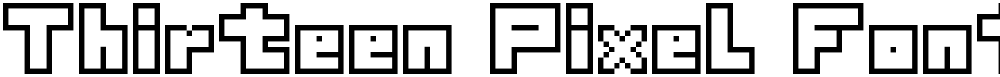 Thirteen Pixel Fonts