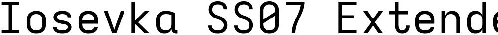 Iosevka SS07 Extended
