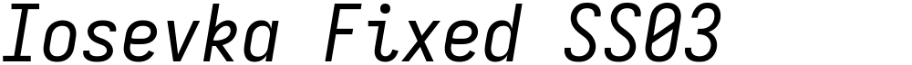 Iosevka Fixed SS03