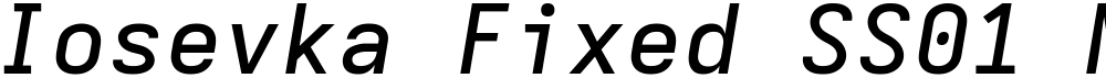 Iosevka Fixed SS01 MdExObl