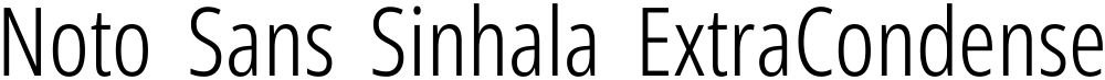 Noto Sans Sinhala ExtraCondensed Light