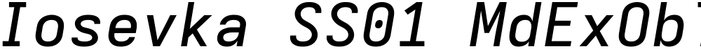Iosevka SS01 MdExObl