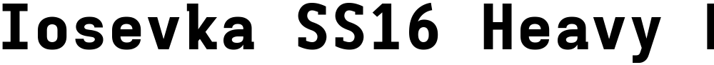Iosevka SS16 Heavy Extended