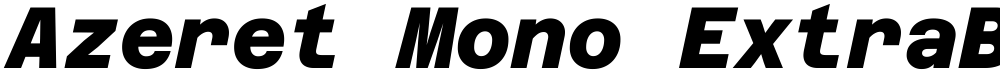 Azeret Mono ExtraBold