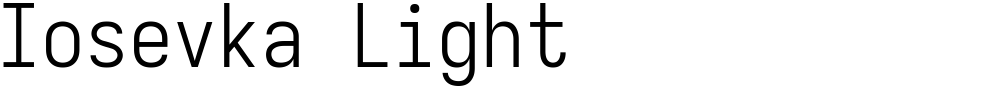 Iosevka Light
