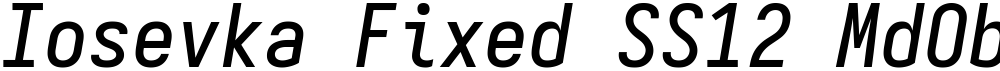 Iosevka Fixed SS12 MdObl