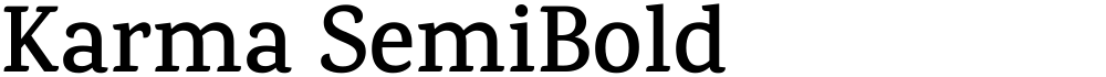Karma SemiBold