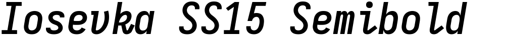 Iosevka SS15 Semibold