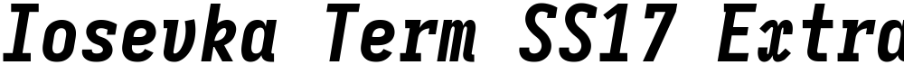 Iosevka Term SS17 Extrabold