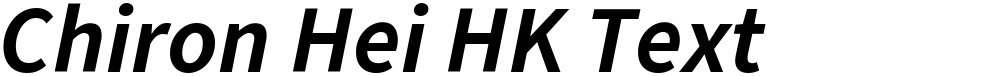 Chiron Hei HK Text