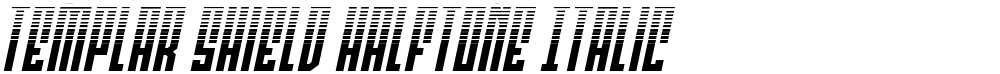 Templar Shield Halftone Italic