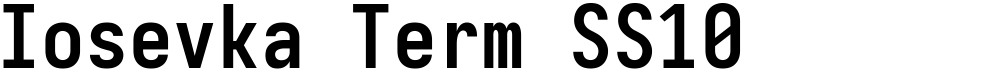 Iosevka Term SS10