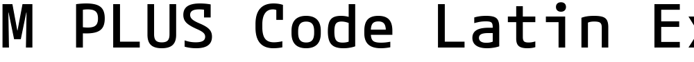 M PLUS Code Latin Expanded Medium