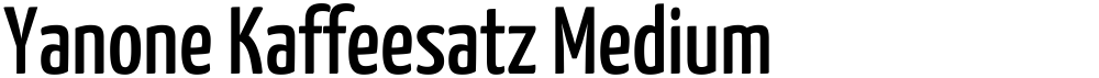 Yanone Kaffeesatz Medium