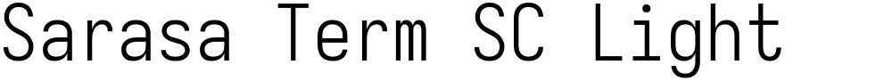 Sarasa Term SC Light