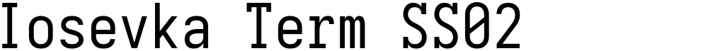 Iosevka Term SS02