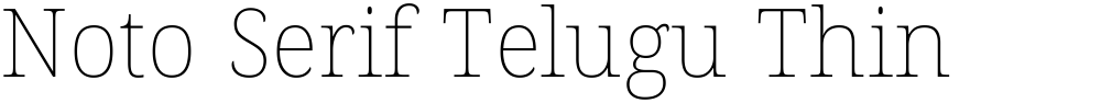 Noto Serif Telugu Thin