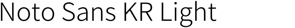 Noto Sans KR Light