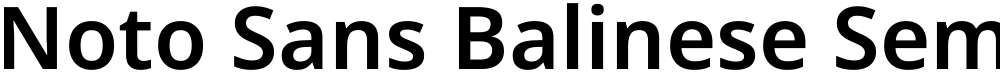 Noto Sans Balinese SemiBold