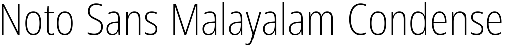 Noto Sans Malayalam Condensed ExtraLight