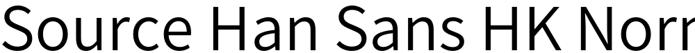 Source Han Sans HK Normal