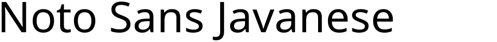 Noto Sans Javanese
