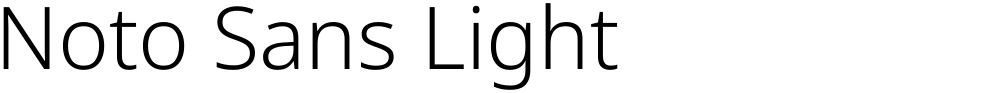 Noto Sans Light