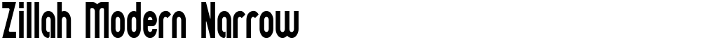 Zillah Modern Narrow