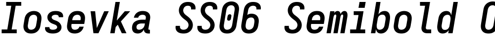 Iosevka SS06 Semibold Oblique
