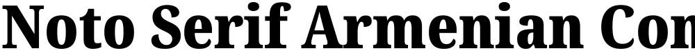Noto Serif Armenian Condensed Black