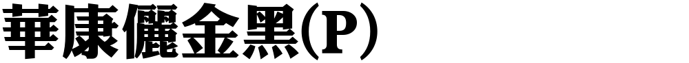 華康儷金黑(P)