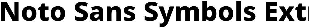 Noto Sans Symbols ExtraBold