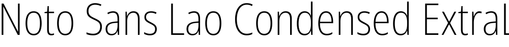 Noto Sans Lao Condensed ExtraLight