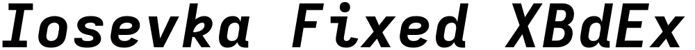Iosevka Fixed XBdEx