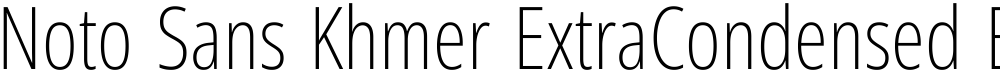 Noto Sans Khmer ExtraCondensed ExtraLight