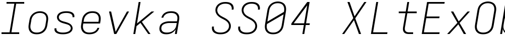 Iosevka SS04 XLtExObl