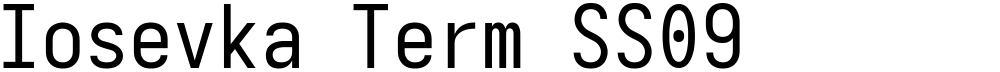 Iosevka Term SS09