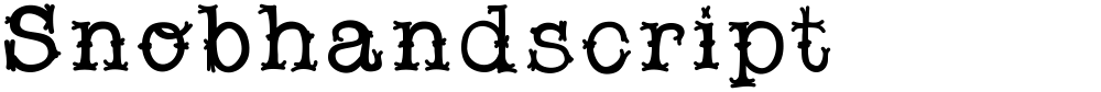 Snobhandscript