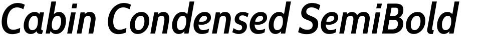 Cabin Condensed SemiBold