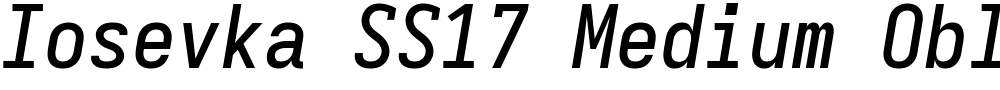 Iosevka SS17 Medium Oblique