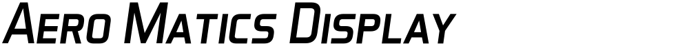 Aero Matics Display