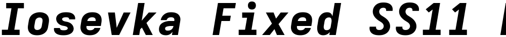 Iosevka Fixed SS11 HvExObl