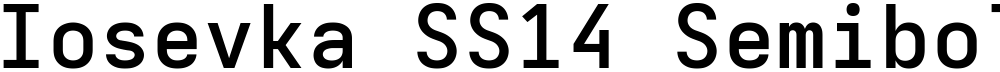Iosevka SS14 Semibold Extended
