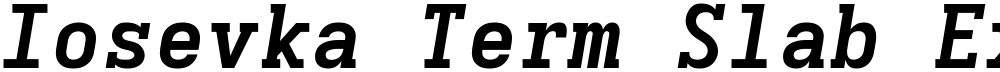 Iosevka Term Slab ExObl