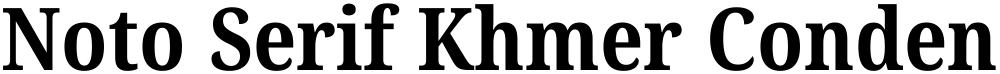 Noto Serif Khmer Condensed